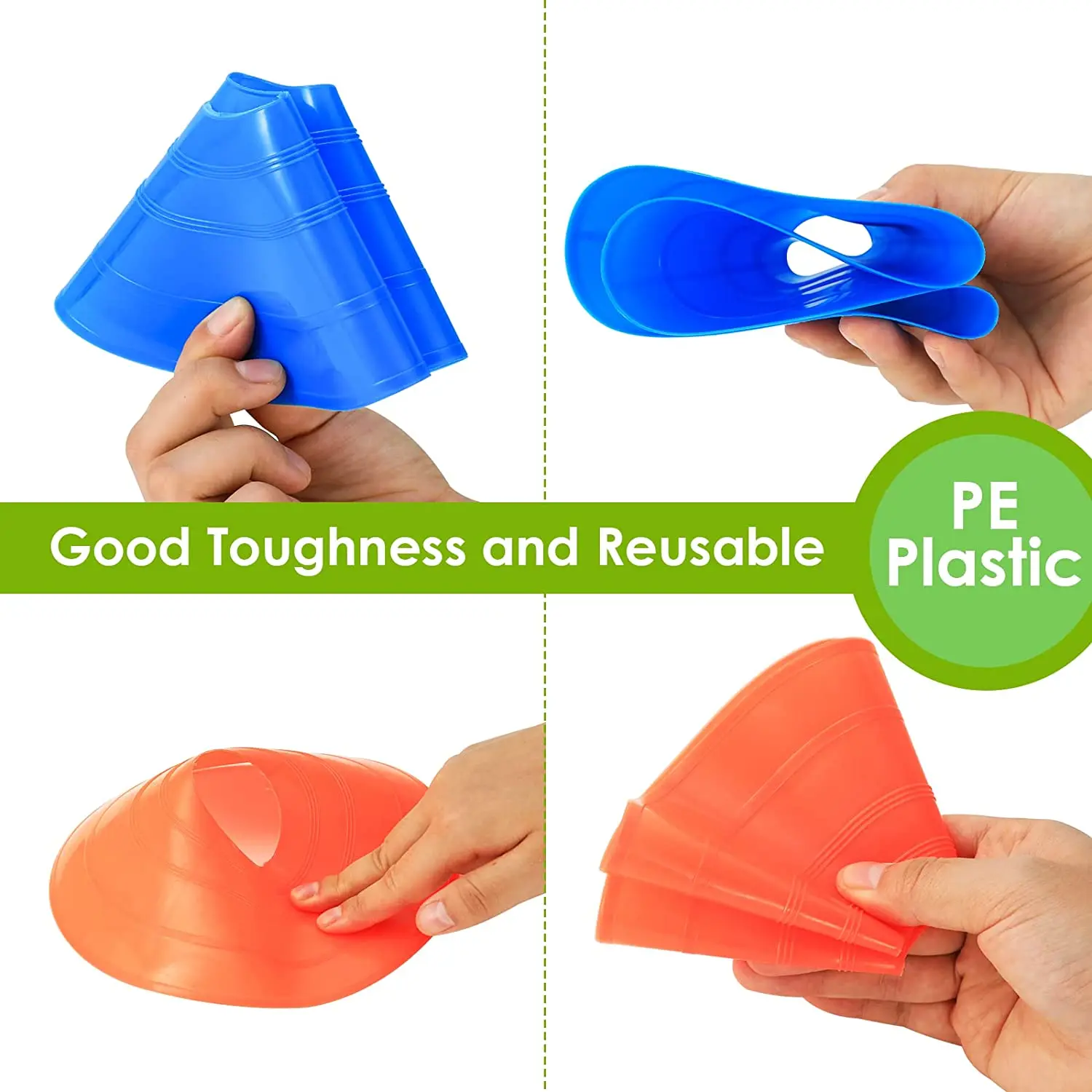 سميكة مقاومة للاهتراء علامة القرص التدريب المعدات المساعدة الطريق جولة الفم عقبة لافتات معدات كرة القدم #2