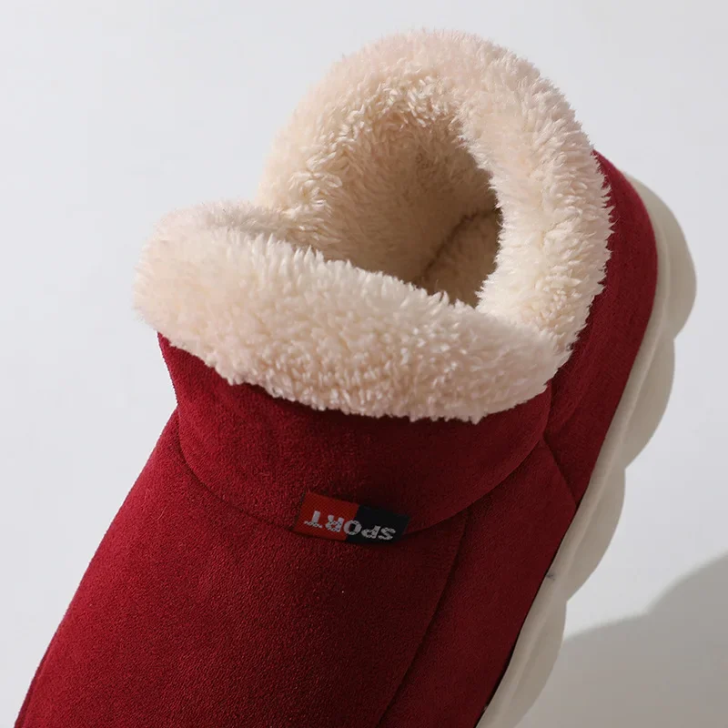 Winter-Damen- und Herrenschuhe 2026: Warme Baumwoll-Hausschuhe für drinnen und draußen, Plüsch-gepolsterte Pantoffeln für Damen – Detail 14