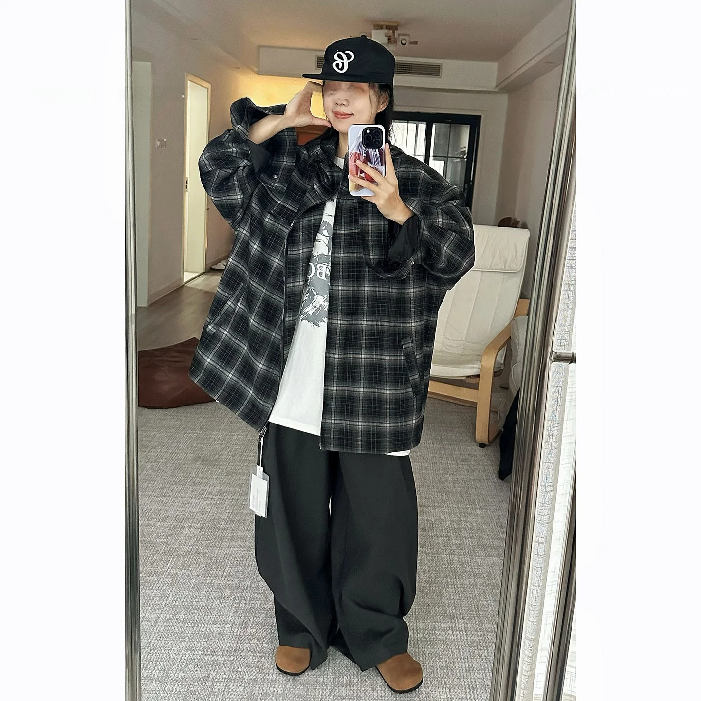 

Женское винтажное пальто-кардиган YesRabbit 25 в клетку с капюшоном, на молнии, средней длины, в стиле ретро, с длинными рукавами