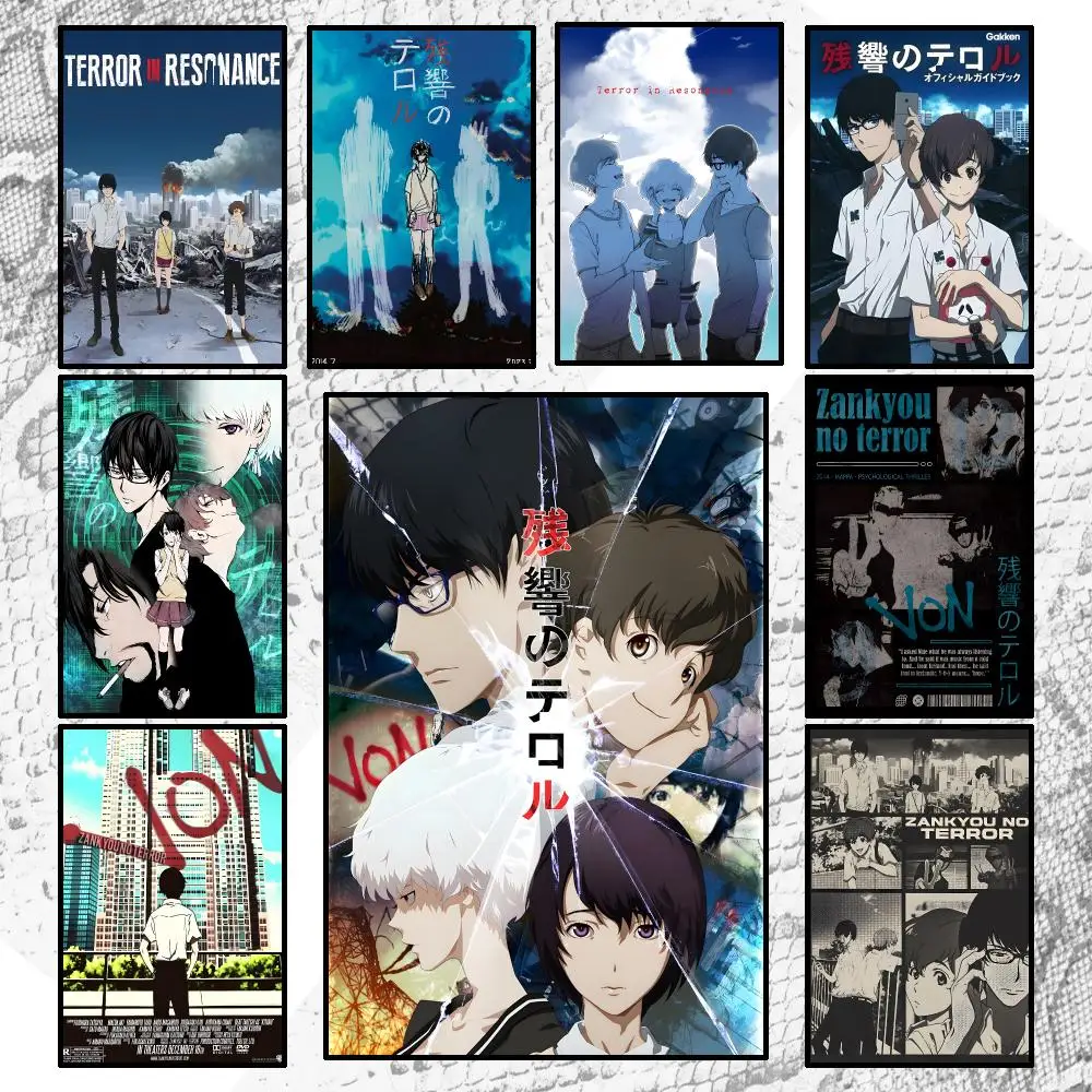 Anime Art Manga Terror in Resonance Poster Wall Art Poster HD Waterproof PP Print Bedroom Living Room Office Decor Gift