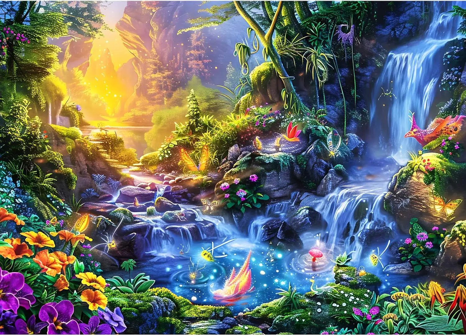 Magic Pond 1000/500/300pcs Adult Jigsaw Wooden Puzzle for Gameroom Bedroom Party Home Decor Family Friend Birthday Holiday Gift