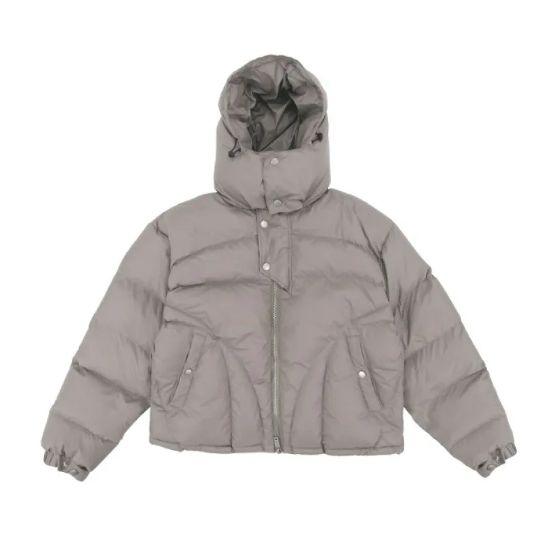 2026 new hooded bread jacket cotton jacket stand collar button zipper thickened winter short jacket for men and women