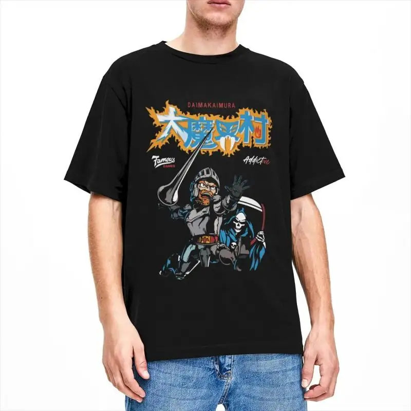 Ghouls N Ghosts Dai Makai Mura T Shirt Accessories 'S Cotton Vintage Crew