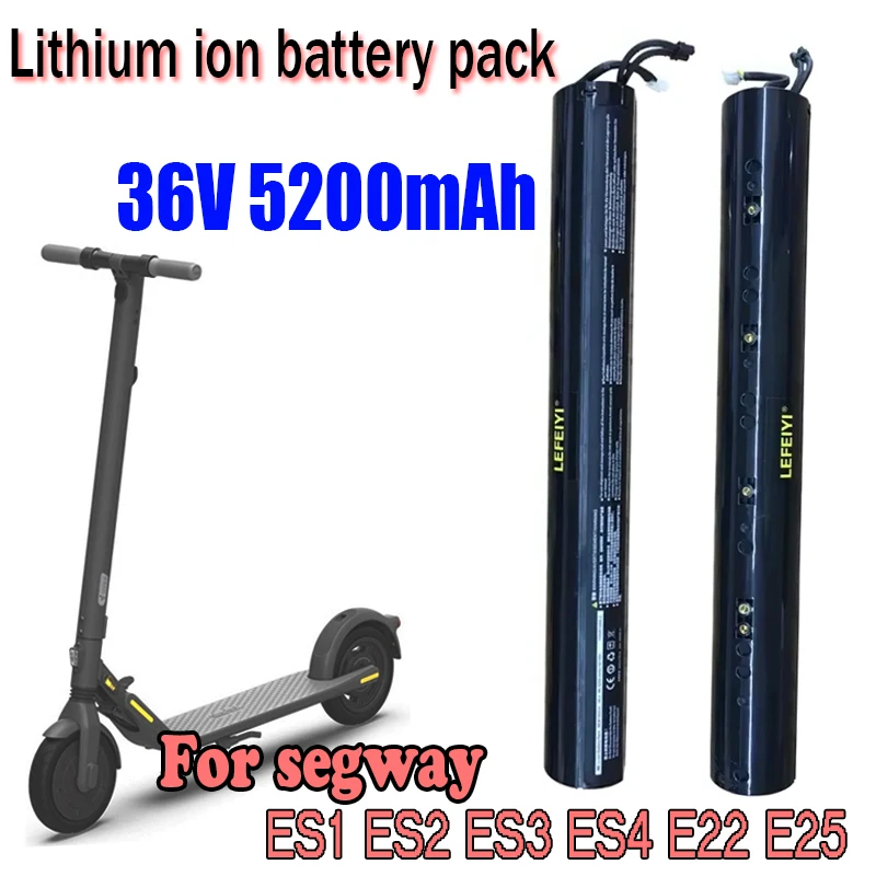 Batería 100% nueva de 36V y 5200MAH, adecuada para scooters Ninebot Segway ES1/ES2/ES3/ES4