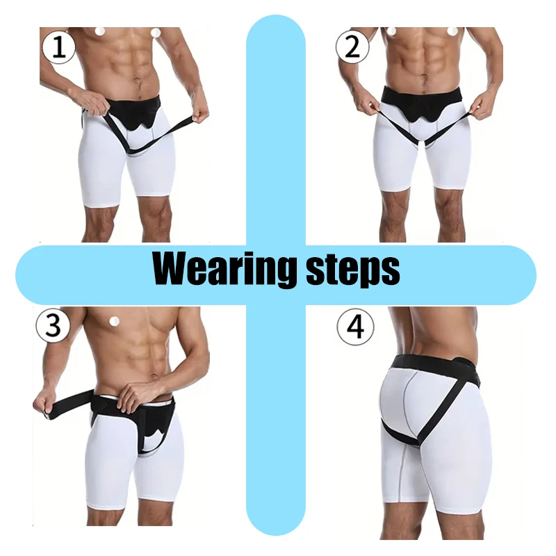 Cinturón para hernia de grado médico especializado bilateral: almohadillas de soporte inguinal de compresión suave, ligeras, transpirables y direccionadas