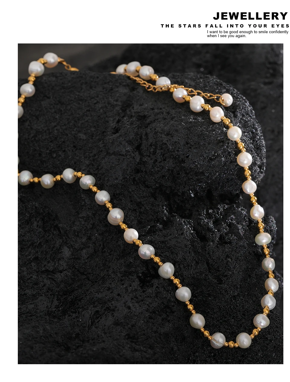 Yhpup Edelstahl Perlen Natürliche Perlen Mischen Handmade Fashion Halskette frauen Luxus Zarte Grundlegende Collier Schmuck Chic Geschenk – Detail 13