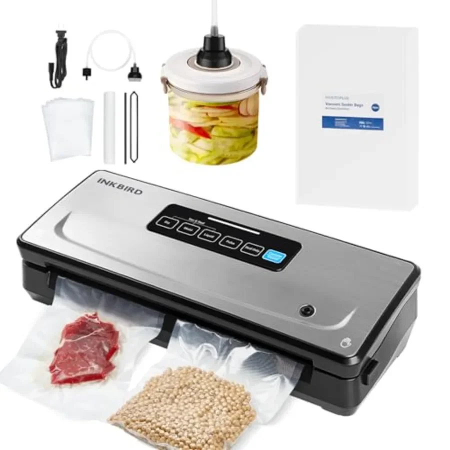 ماكينة سد الفراغات مع 55 عددًا من أكياس غلق الطعام مقاس 8 بوصة و12 بوصة وماكينة سد الفراغ المفروغات مقاس 11 بوصة 118 بوصة مع DryMoistLiqu