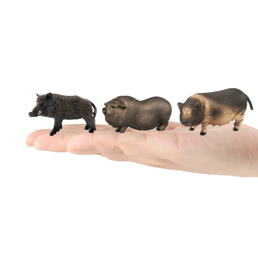 Simulato fattoria pollame animali maiale scrofa famiglia Set modello figurina Home Decor Action Figures adorabili giocattoli educativi artigianali per bambini