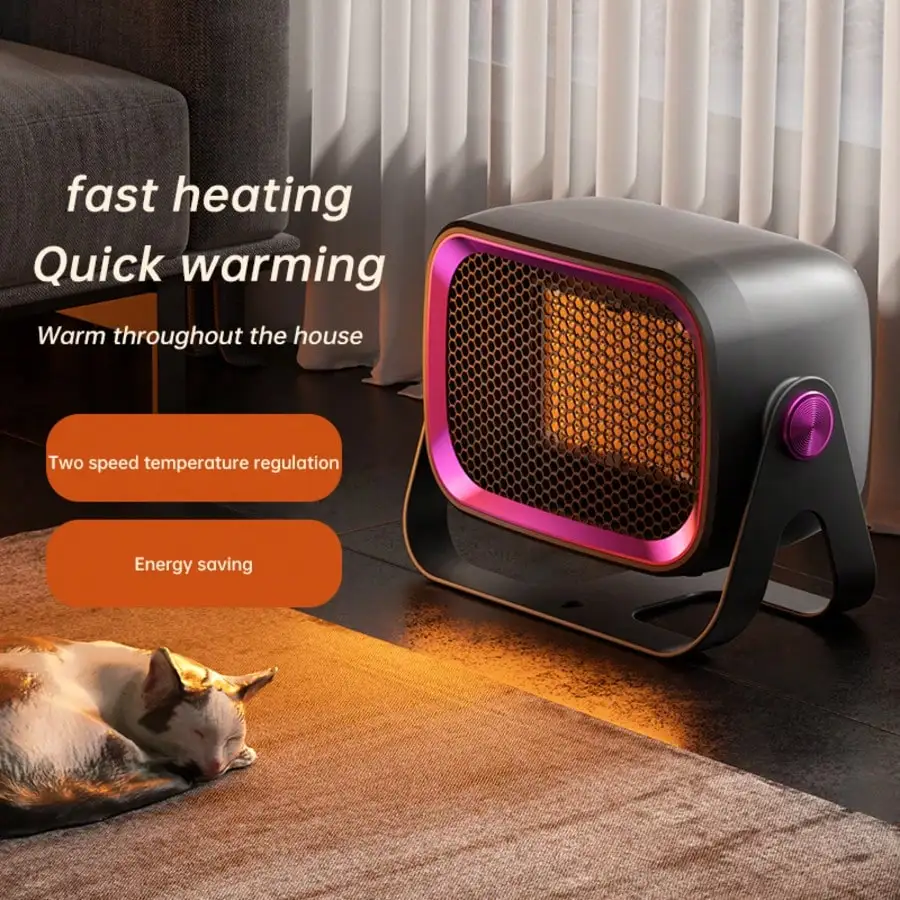 Space Heater, 1200W PTC Ceramic Fast Heating Portable Heater, Floor Or Wall Mounted Heater, With Thermostat Suitable For Bedrooms, Homes, And Offices - 2 Heating Modes, Overheating And Tipping Protection, Bedroom Heater, Sleek Heater, Compact Design