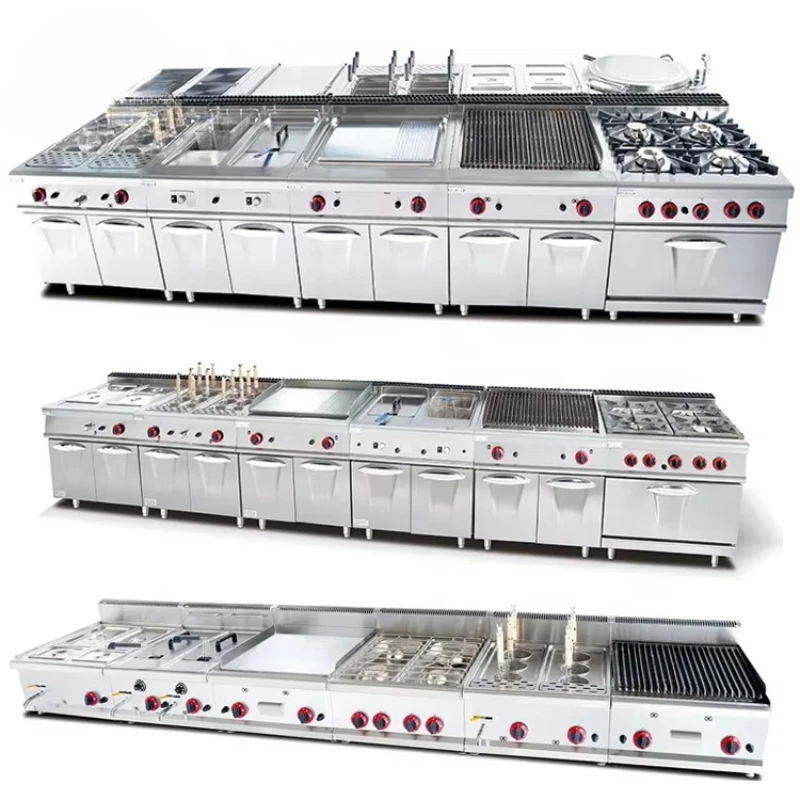 Other Hotel Restaurant Supplier Heavy Duty Seafood Buffet Gas Stove Kitchen Cooking Set Commercial Restaurant Equipment