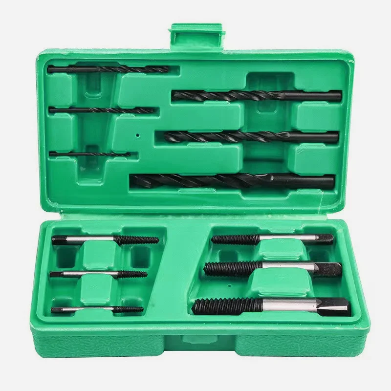 Broken head screw remover Drill bit 12-piece set Faucet triangle valve Broken wire reverse tooth tap remover