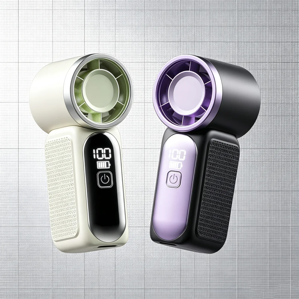 Portable mini fans provide essential personal cooling relief during hot summer months