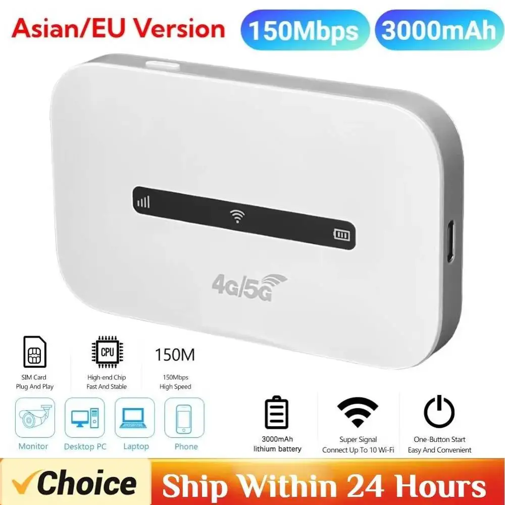 

4G LTE мобильный Wi-Fi-маршрутизатор 150 Мбит/с портативный карман для точки доступа Wi-Fi со слотом для SIM-карты беспроводной интернет-маршрутизатор для домашнего офиса автомобиля