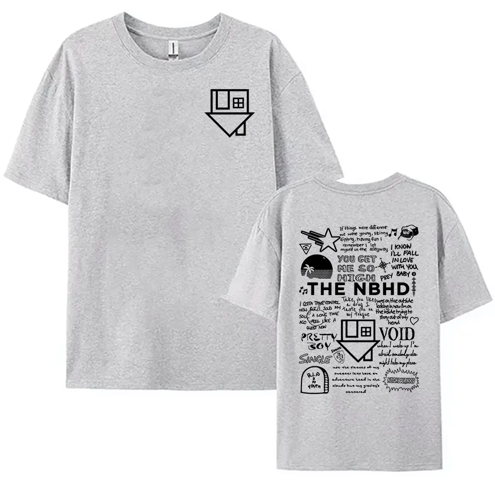Camiseta con estampado de banda NBHD de Neighbourhood, Ropa de Mujer de alta calidad de algodón, pantalón corto informal, Camiseta de manga para Hombre