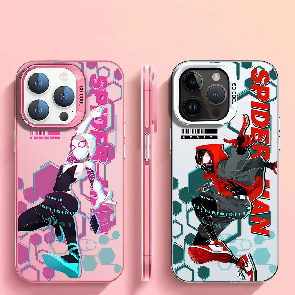 Marvel Spider-Man Gwen lovers Case for Apple iPhone X 15 Pro Max 14 Plus 12 Pro XR 11 13 XS Max 14 Soft Clear TPU Silicone Cover