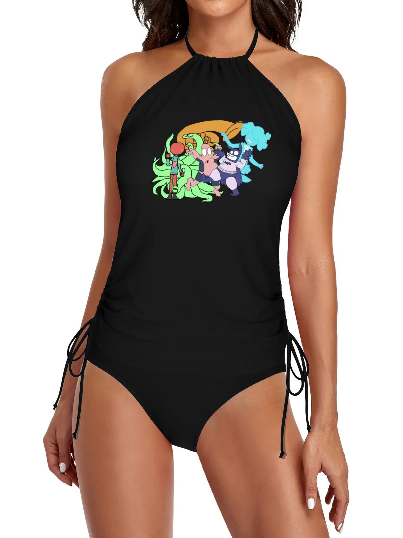 

Baman Piderman Crew Split Swimsuit Set woman swimwear Women's beach dress cute bikini