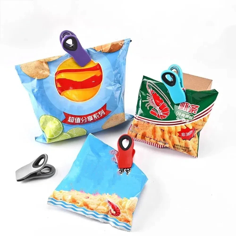 6PCS Magnetic Chip Snack Bag Clips Multicolor Plastics Food Sealing Clips with Air Tight Seal Moisture-proof