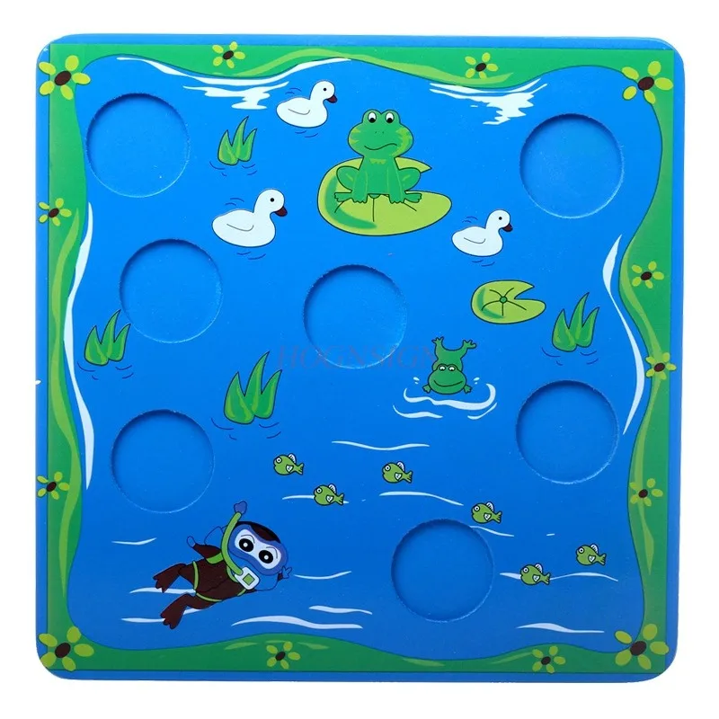 Early education 3D three-dimensional magnetic fishing frog fishing game Tongyi intelligence toy