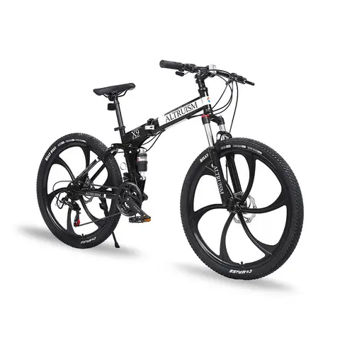 26" Full Suspension Mountain Bike – 21-Speed Shimano, Disc Brakes, Steel Frame (ALTRUISM)