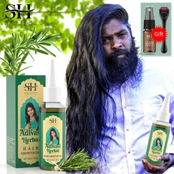 Aceite Natural puro de la India para el crecimiento del cabello para hombres, aceite Ayurvedico de Romero para el crecimiento del cabello, suero para el crecimiento del cabello, anticaída, 50ml