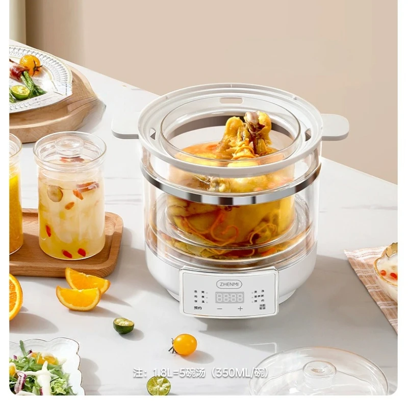 Electric Stewpot Capacity Electric Stew Pot Stewing out of Water Glass Stew Pot Fantastic Congee Cooker Automatic Soup Making