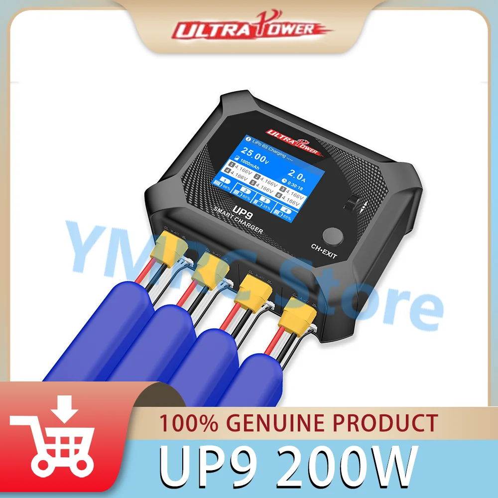 

Ultra Power UP9 AC 100-240V DC 11.0-18.0V Four Channels Smart Balance Charger Discharger for 2S-6SLiPo/LiHV/LiIon/LiFeBattery ﻿