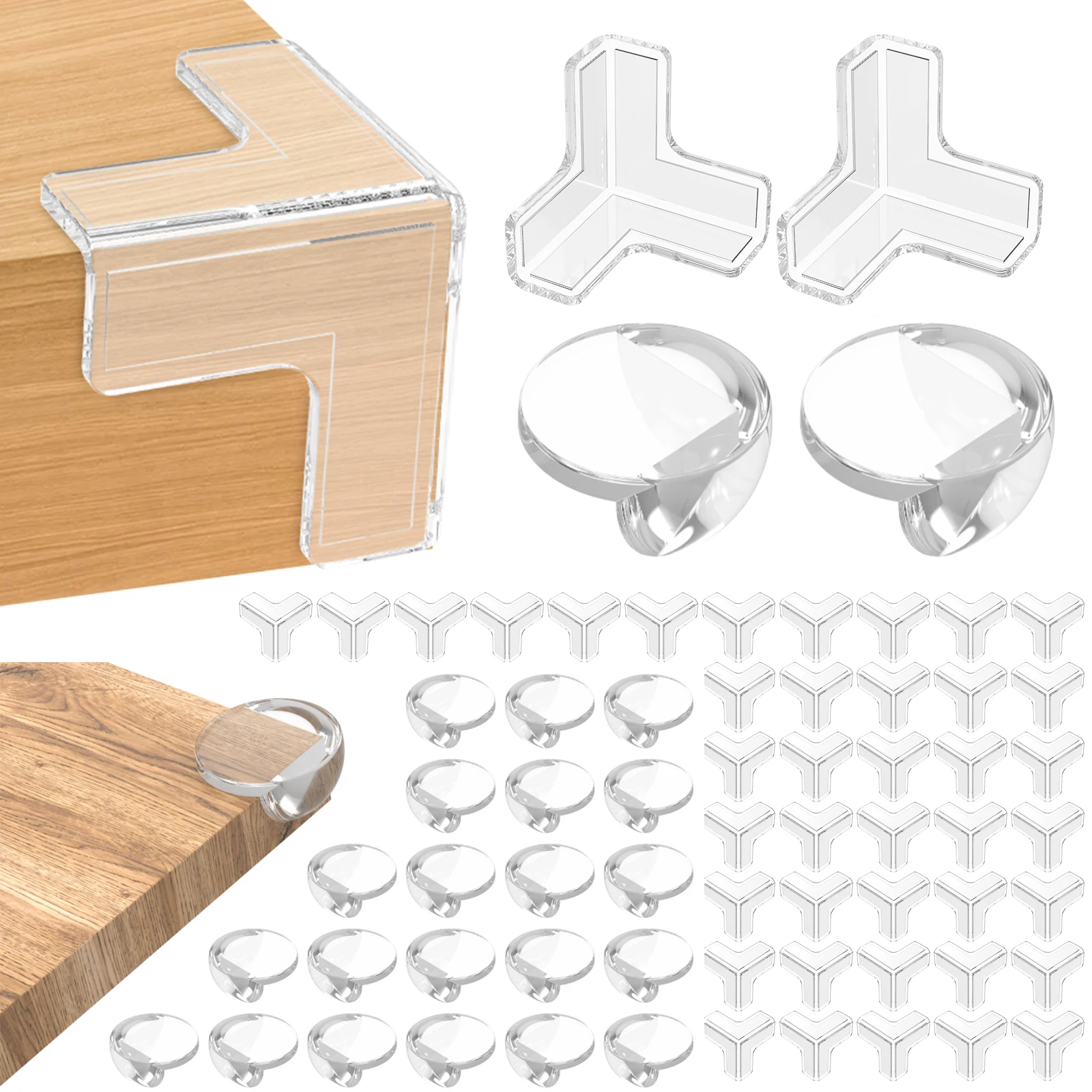 24/48/100 قطعة سلامة الطفل سيليكون حامي الجدول ركن حافة غطاء للحماية مقبس كهربائي الأطفال المضادة للتصادم الحرس