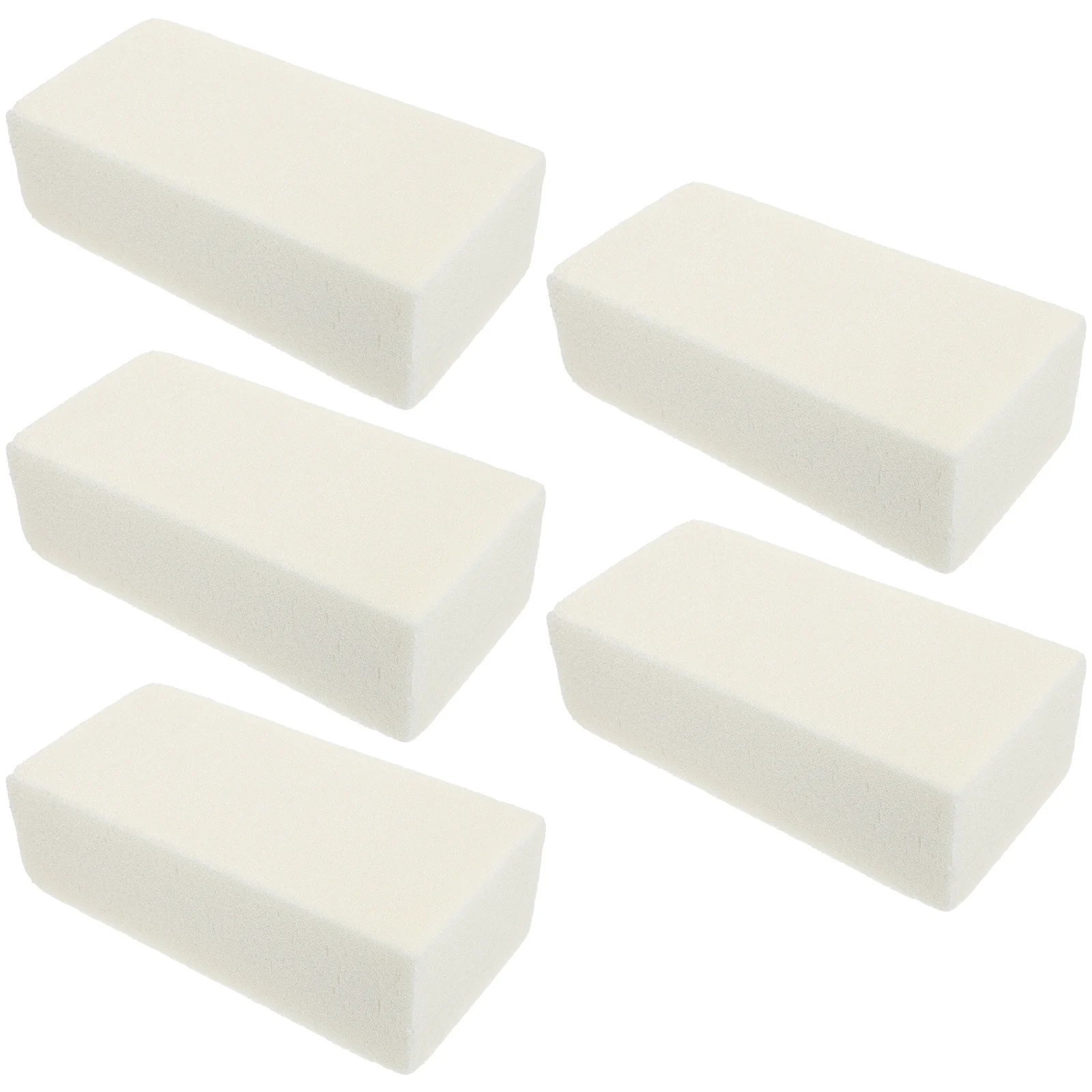 

5pcs White Dry High-Density Floral Arrangement Block Floral Bases Flower Arrangement Supplies Foam Brick for Fresh for Wedding
