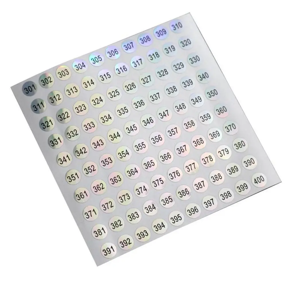 1-500 Embroidery Tool Craft Diamond Paint Storage Distinguish Package Label Tags Waterproof Number Stickers Digital Label