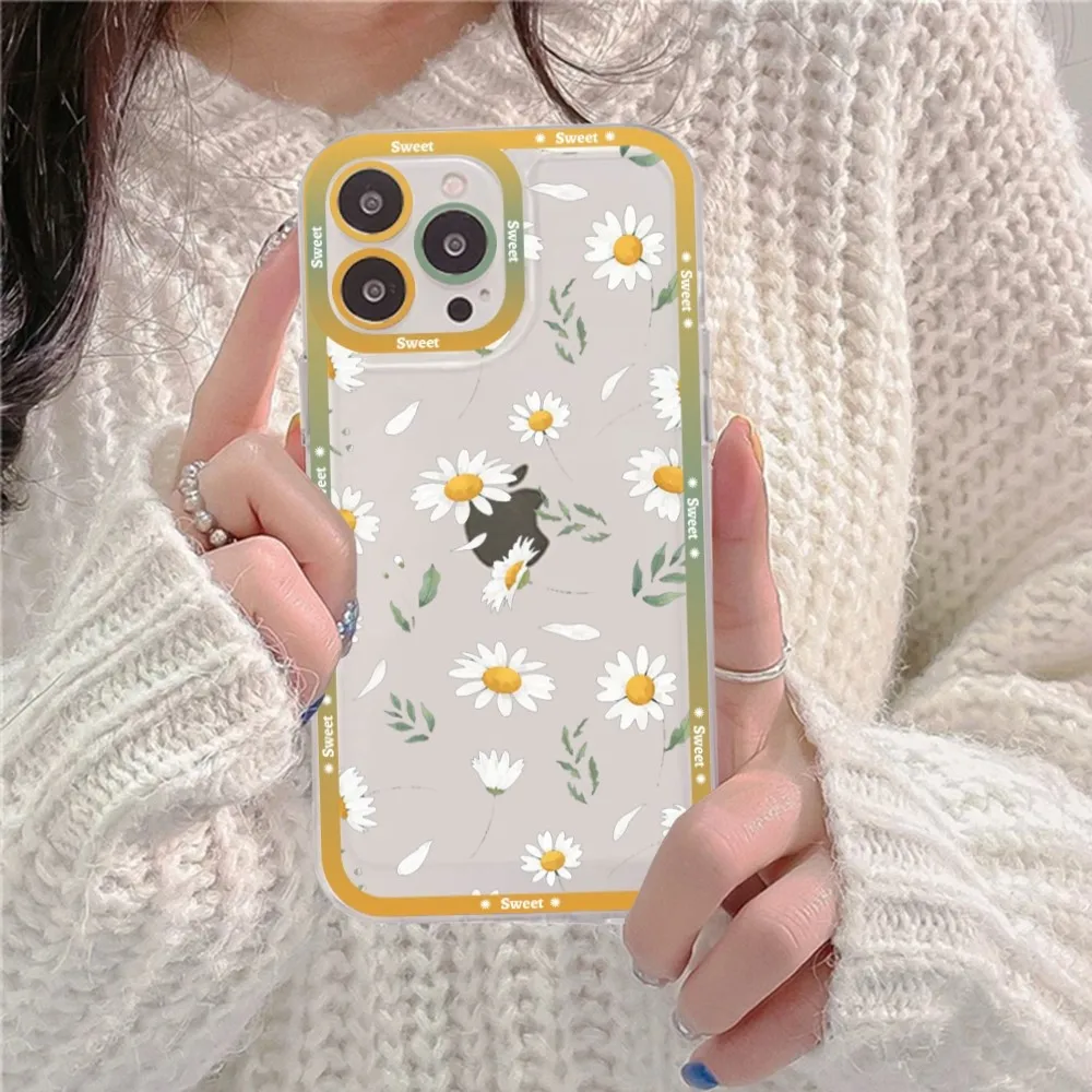 Summer Daisy Flower Phone Case For Redmi 7 8 9 A For Redmi Note 5 7 8 9 10 11 Pro Max 4G 5G Funfas