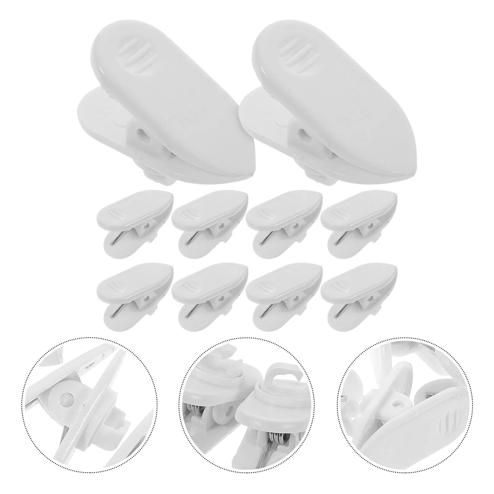 Lot de 10 pinces rotatives pour câble d'écouteurs, petites pinces de fixation pour la gestion des fils de casque, évite l'emmêlement, compatible avec tous les écouteurs