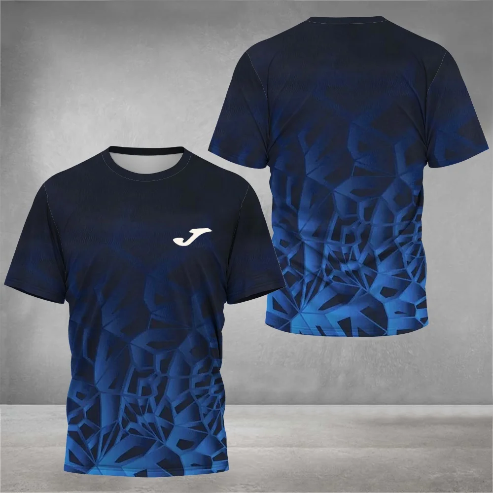 تي شيرت JOMA صيفي للرجال ثلاثي الأبعاد عالي الجودة بأكمام قصيرة للياقة البدنية والجري وركوب الدراجات سريع الجفاف وجيد التهوية #5