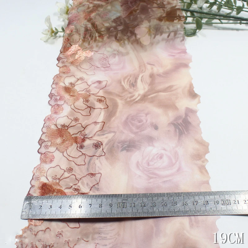 

29Yds Print Floral Embroidered Mesh Lace Fabrics for Girl's Women's Dress Sewing Materials Clothes Handmade