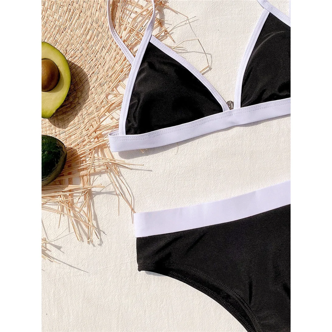 Bikini mit Schlangenhautmuster, hoher Taille, zweiteiliger Badeanzug für Damen, Badebekleidung, Badeanzug, Damenbikini V4204 – Detail 9