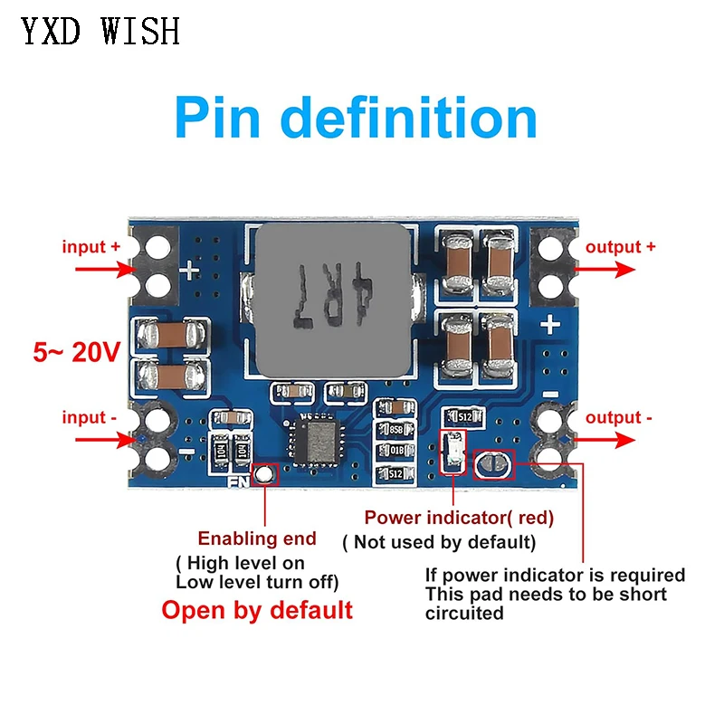 5pcs 5A DC-DC Mini560 Step-Down Stabilized Voltage Supply Module Output 3.3V 5V 9V 12V DC DC Buck Converter Regulator Mini 560