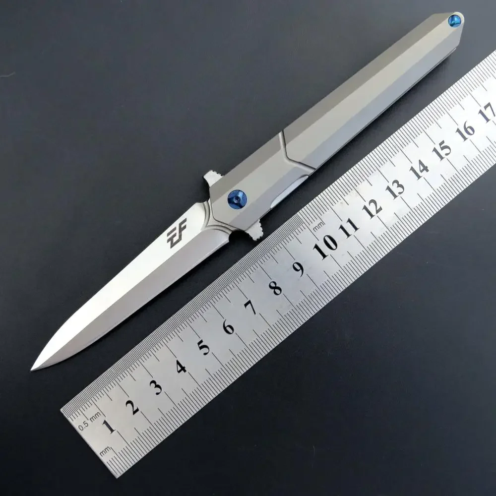 High-quality Eafengrow EF940 SWORD Folding  D2 Blade Titanium Handle Jackknife Camping Pocket Knife Hunting Outdoor EDC Tool