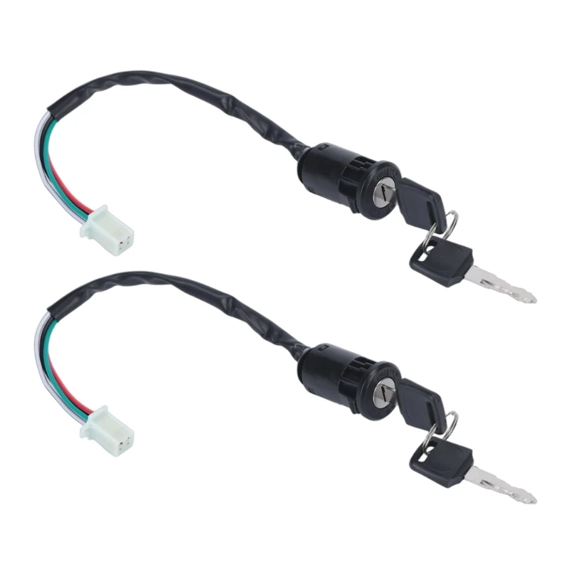 Ignition Switches Assembly for 50Cc to 250Cc Motorcycles, 2 Pack Set