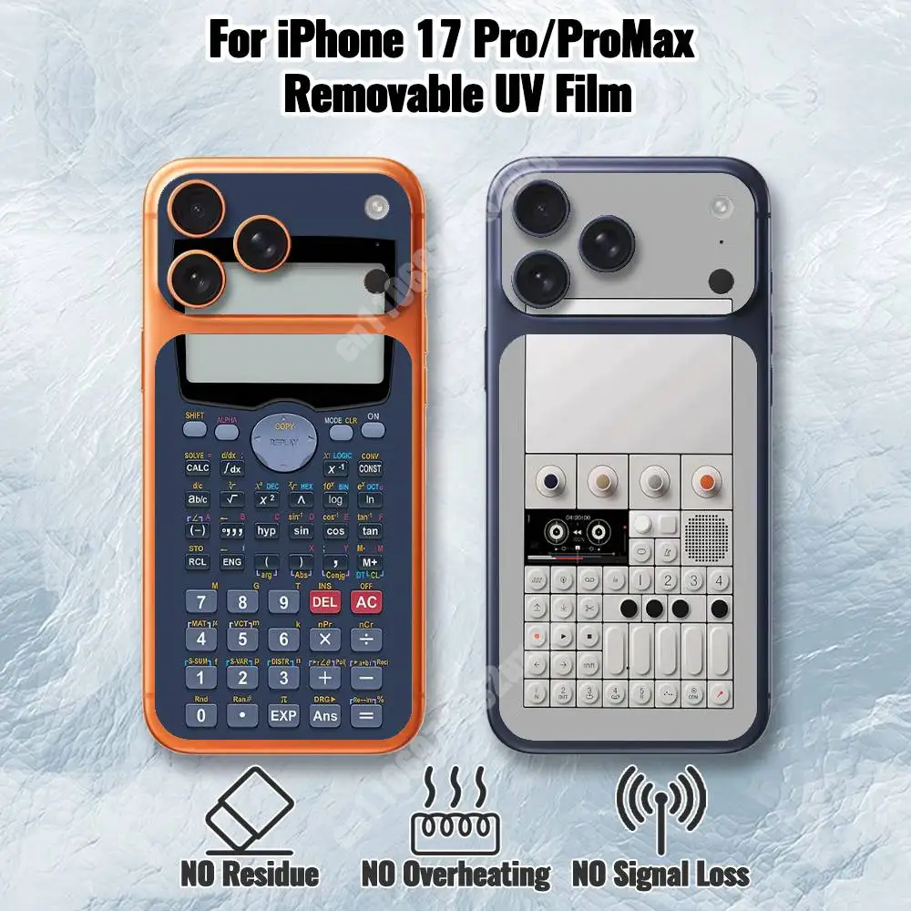 

Retro Calculator Music Player Removable UV Film for iPhone 17 Pro 17 ProMax HD Decal Skin