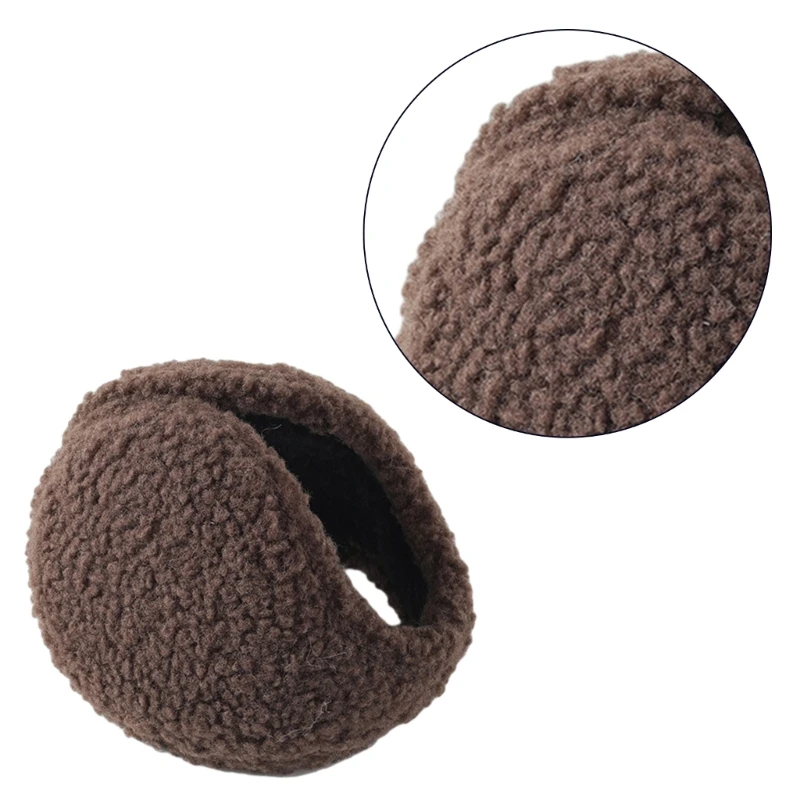 Thicken Berber Fleece Ear Muffs for Men Warm Ear Warmers Cold Weather Earmuff Breathable Ear Covers for Outdoor Activity