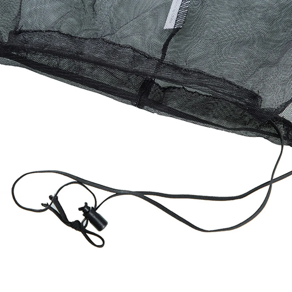 

2pcs Mosquito Net Camping Dust-proof Mesh Protective Cap for Men Women Black Easy Storage Outdoor Activities Fishing Travel