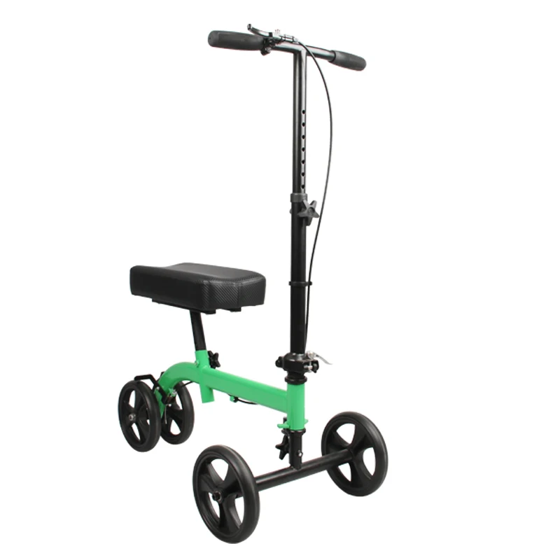 hand free knee crutch ankle fracture walker foot custom logo adult folding aluminum steel knee walker