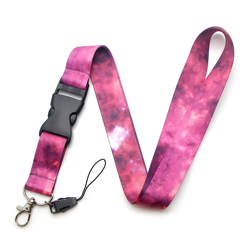 Star Nebula  Neck Strap Lanyard keychain Mobile Phone Strap ID Badge Holder Rope Key Chain Keyrings cosplay Accessories  ribbons