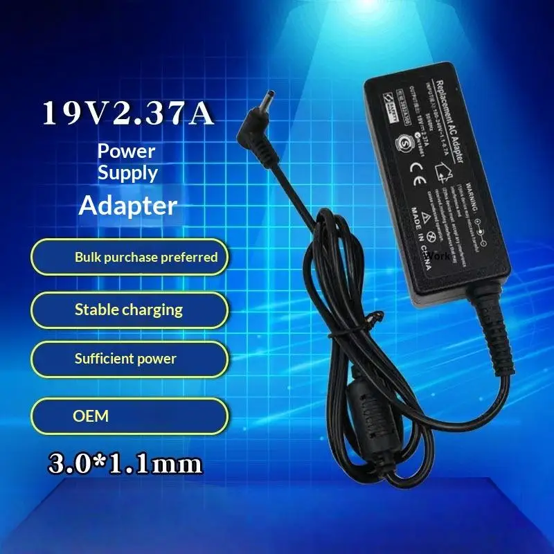 

1 Set 19V 2.37A 45W Laptop Charger For Acer Travelmate P214 TMP214-52 P214-53 P214-54 P215-52 A314-36P A314-22