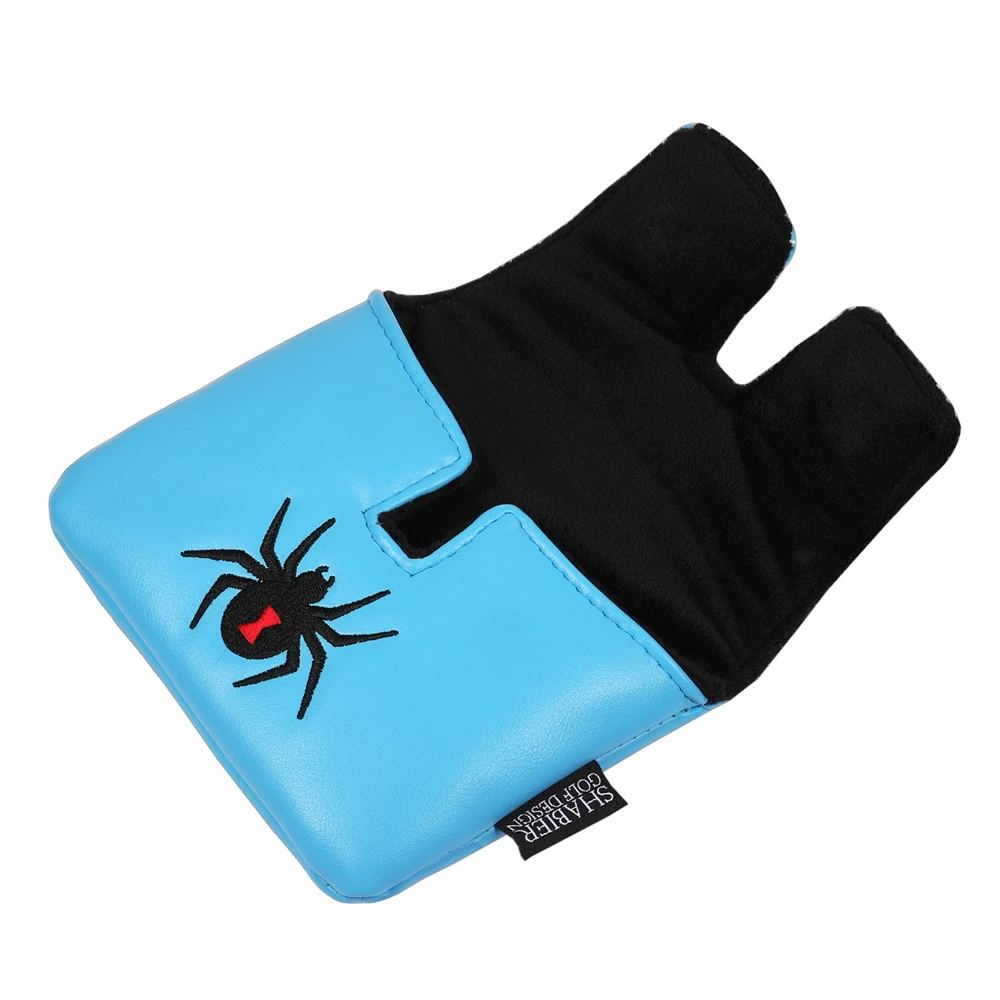Blue PU Leather Embroidered Magnetic Closure Golf Headcover Putter Cover for ZT view 5
