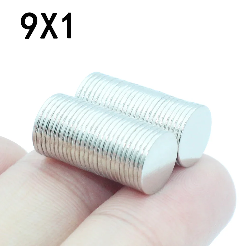 20/30/50/80/100 Pcs 9x1 Neodymium Magnet 9mm x 1mm N35 NdFeB Round Super Powerful Strong Permanent Magnetic imanes Disc 9*1