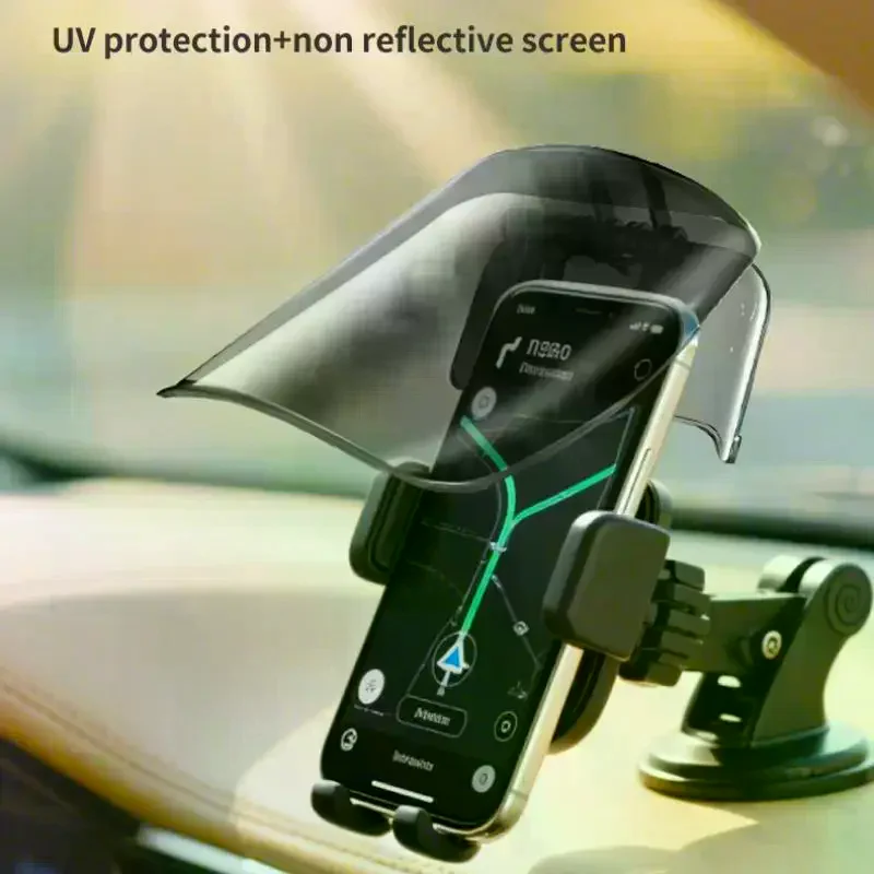 1Pcs Adjustable Creative Riding Gear Outdoor Sun Hat Style Phone Mount Sun Shade Rainproof Universal Extended Sun Visor