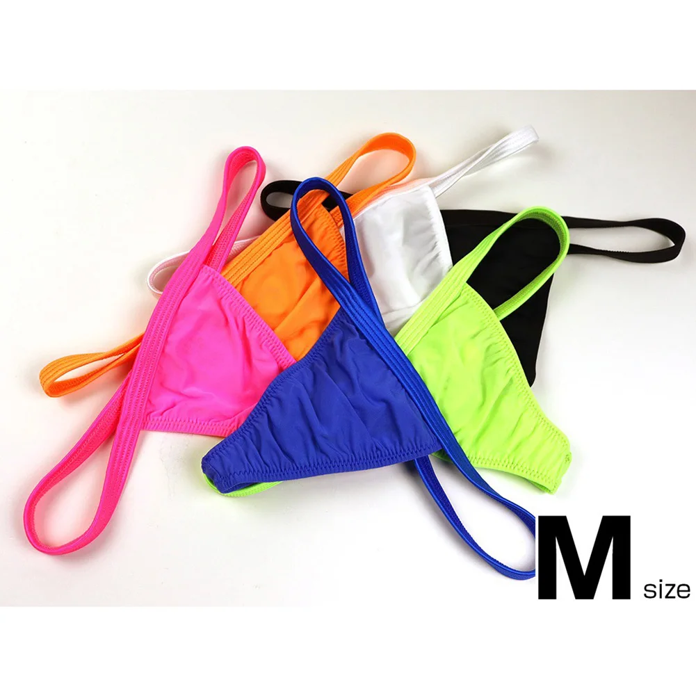 Comfortable Small Pouch Men Thin Belt T-back G-String Sexy Hot Underwear Low Rise Thong Elastic Lingerie Panties