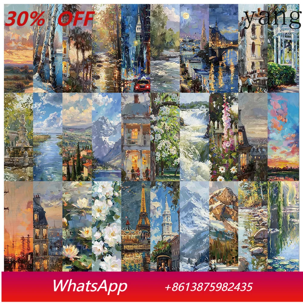 

CX 30 Oil Painting Landscape Bookmarks Literature and Art Hand Account Decoration Creative High Value Student