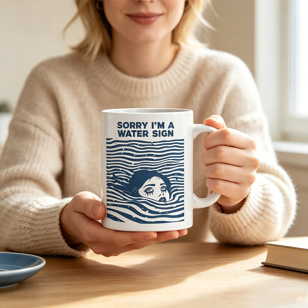 Water sign zodiac sign mugs, Pisces, Cancer, and Scorpio zodiac gift sets, family coffee mugs.