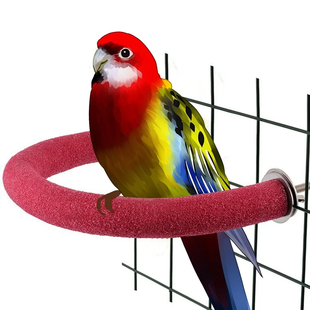 Pet Bird Cage Perches Stand Platform Paw Grinding Bites Toy For Parrot Parakeet Pet Birds Accessories Parrot Toys